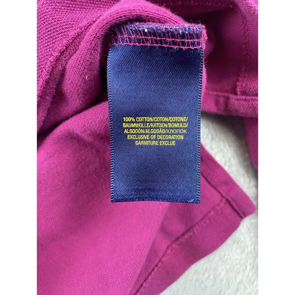 Polo Ralph Lauren long Sleeve polo Kids Girls Fuchsia Top L‎ (14-16)